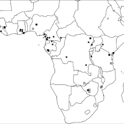 Sub saharan africa blank map