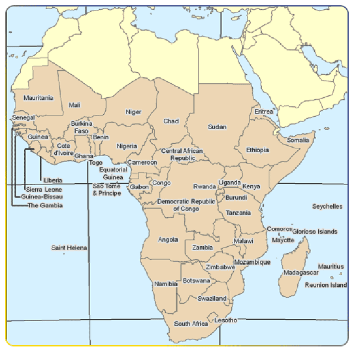 Saharan sub africa map hiv aids subsaharan african people density quiz graphics