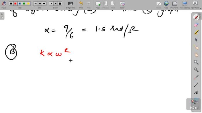 The figure gives angular speed versus time