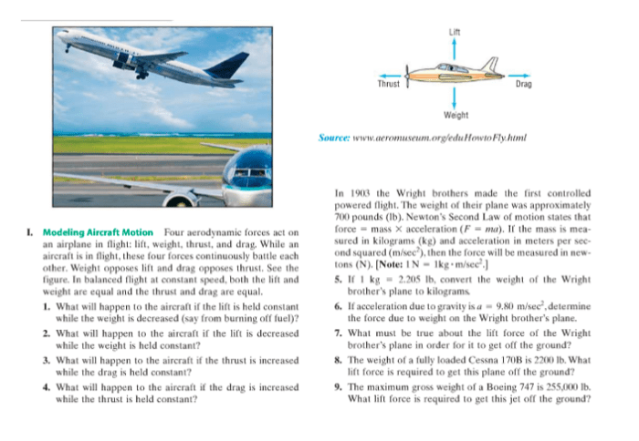 Activity 1.2 5 aerodynamic forces