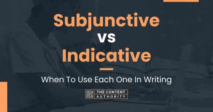 Indicative vs subjunctive sentence ppt powerpoint presentation example